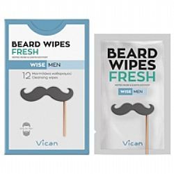 Vican Wise Men Beard Wipes Fresh 12τμχ