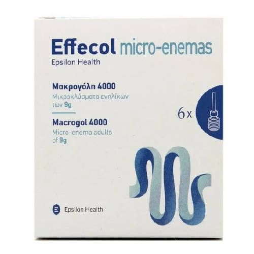 Epsilon Health Effecol Micro-Enemas Macrogol 4000 Μικροκλύσματα Ενηλίκων 6x9g