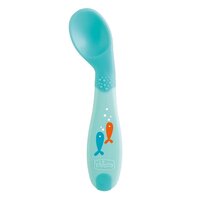 Chicco Baby's First Spoon 8m+ Κουτάλι Σιλικόνης Αρχής , Σιέλ, 1τμχ