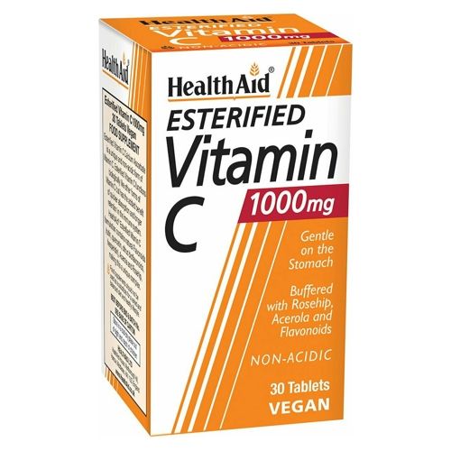 Health Aid Esterified Vitamin C Balanced & Non-Acidic 1000mg 30veg.caps
