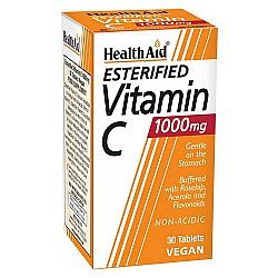Health Aid Esterified Vitamin C Balanced & Non-Acidic 1000mg 30veg.caps