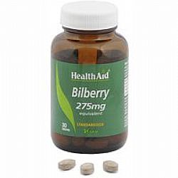 Health Aid Bilberry 275mg tabs 30s