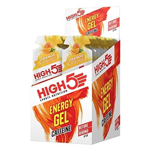 HIGH5 Energy Gel Plus 20 x 40g (Caffeine)(Orange Plus)