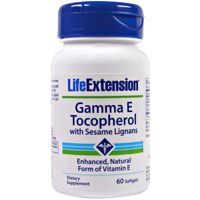 Life Extension GAMMA Ε TOCOPHEROL with sesame lignans 60Softgels