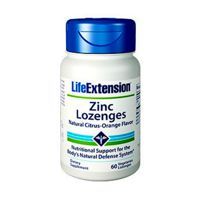 Life Extension ZINC LOZENGES Natural Citrus -Orange Flavor 18.75mg 60veg Loz.