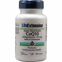 Life Extension SUPER-ABSORBABLE CoQ10™ with d-Limonene 50mg 60 Softgels