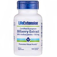 Life Extension CERTIFIED EUROPEAN BILBERRY EXTRACT 100mg 100 veg.caps