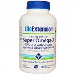 Life Extension SUPER OMEGA-3 EPA/DHA with sesame lignans & olive fruit extract 120 softgels