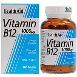 Health Aid Vitamin B12 1000mg veg.tabs 100s