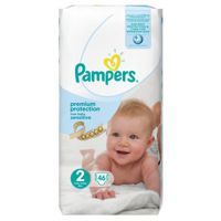 Pampers Premium Protection New Baby Sensitive No 2 (3-6kg) 46τεμ.