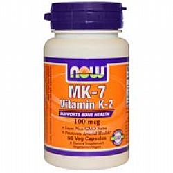 Now MK-7 Vitamin K-2 100mcg 60VegCaps