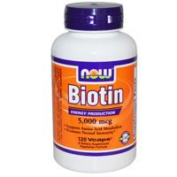 Now Biotin 10mg (10000mcg) Extra Strength 120VegCaps