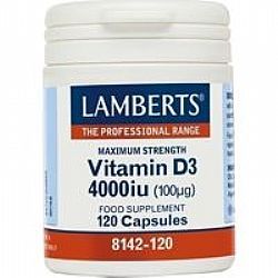 Lamberts Vitamin D3 4000IU (100mg) 120tabs
