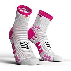 Compressport V3.0 Hi Smart Run Socks Ασπρο-Ροζ