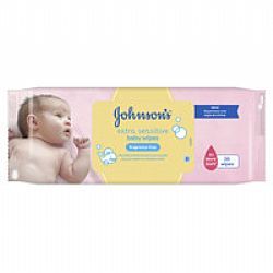 Johnson's Extra Sensitive Baby Wipes 56τμχ