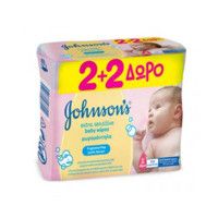 Johnson's Extra Sensitive Baby Wipes 2*56τμχ+Δώρο 2*56τμχ