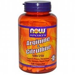 Now Arginine & Citruline 500/250mg 120caps