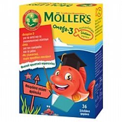 Mollers Omega-3 Kids (Φράουλα) 36gummies