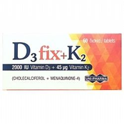 Uni-Pharma D3 Fix (2000IU) + K2 (45μg) 60tabs