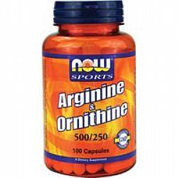 Now Arginine & Ornithine 500/250mg 100caps