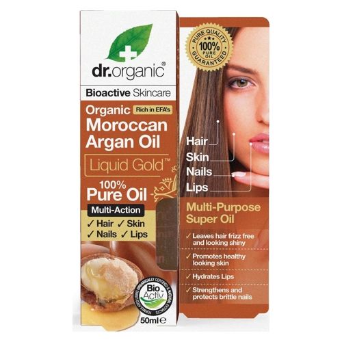 Dr Organic Moroccan Argan Oil Liquid Gold  100% Pure 50ml