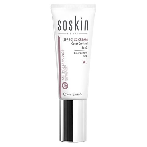 Soskin A+ CC Cream Color Control 3 in 1 Gold Skin SPF30 20ml