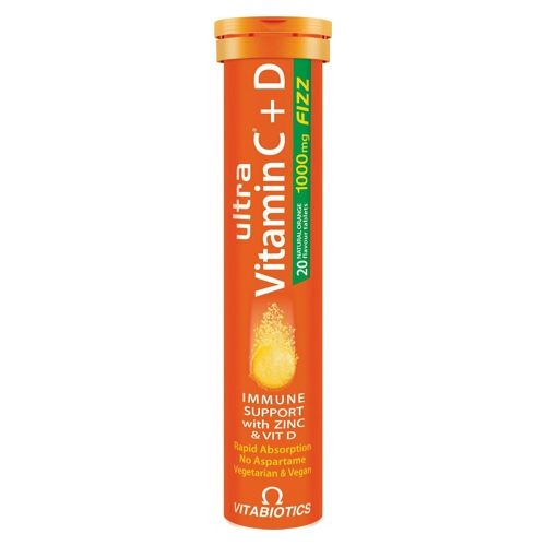 Vitabiotics Ultra Vitamin C+D Πορτοκάλι 20eff.tabs