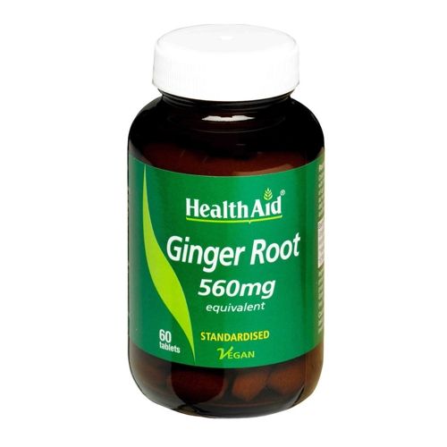 Health Aid Ginger Root 560mg 60tabs