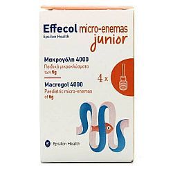 Epsilon Health Effecol Micro-Enemas Junior Macrogol 4000 Παιδικά Μικροκλύσματα 4x6g