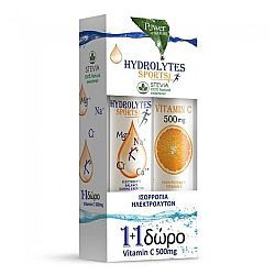 Power Health Hydrolytes Sports Γεύση Λεμόνι 20tabs & Δώρο Vitamin C 500mg 20tabs 