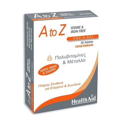 Health Aid A to Z Πολυβιταμίνες & Μέταλλα, 30tabs