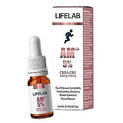  Lifelab CBD AM+ 5% Συμπλήρωμα Διατροφής για Τόνωση και Ενέργεια 10ml