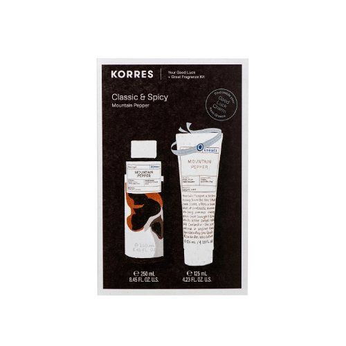 KORRES Classic & Spicy, Mountain Pepper Showergel - 250ml & Aftershave Balm - 125ml