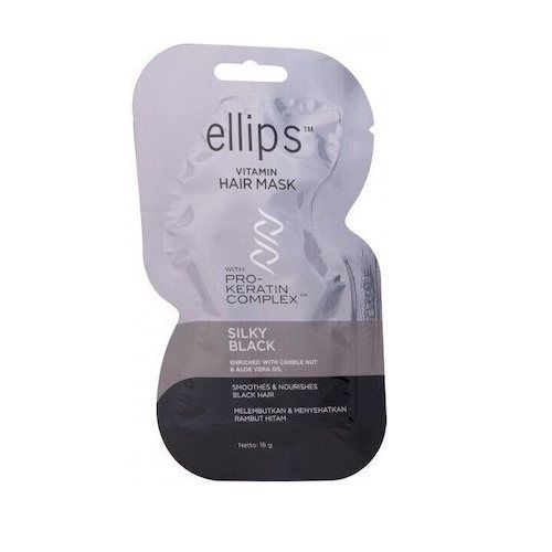 Ellips Silky Black Μάσκα Μαλλιών για Ενυδάτωση 18gr