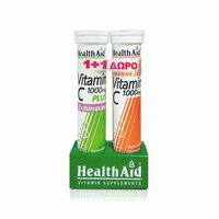 Health Aid Vitamin C 1000mg Plus Echinacea 20 αναβράζοντα δισκία & Vitamin C 1000mg Orange 20 αναβράζοντα δισκία