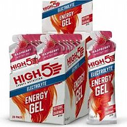 High5 Electrolyte Energy Gel με Γεύση Raspberry 20x60g