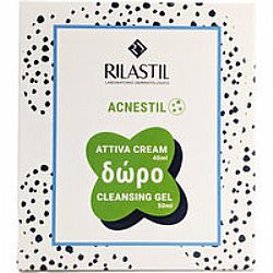 Rilastil Promo Acnestil Attiva Ενυδατική Κρέμα 40ml & Δώρο Acnestil Cleansing Gel 50ml