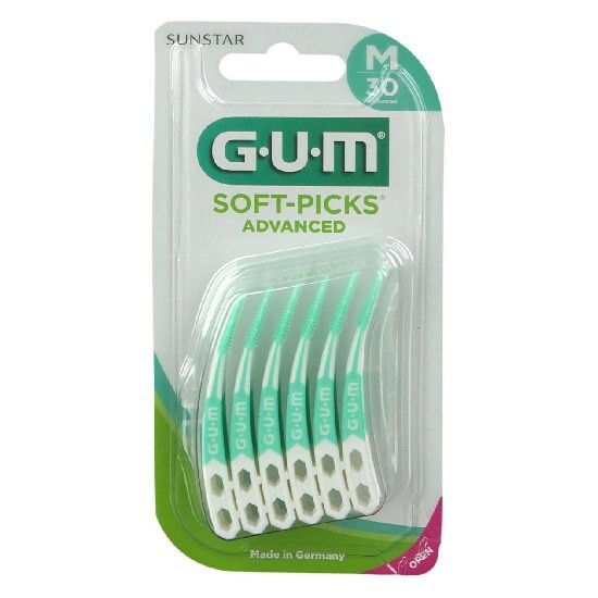 GUM 650 Soft Picks Advanced Regular Medium Μεσοδόντια Βουρτσάκια 30 Τεμάχια
