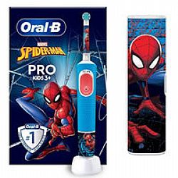 Oral-B Vitality Pro Ηλεκτρική Οδοντόβουρτσα Spider-Man Με Θήκη Ταξιδίου, Για Παιδιά 3+ Ετών 1τμχ.