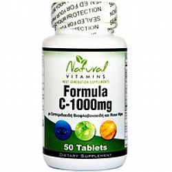 Natural Vitamins Formula C-1000mg με βιοφλαβονοειδή 50 Ταμπλέτες