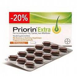 Priorin Extra Συμπλήρωμα Διατροφής Με Βιοτίνη Για Την Υγεία Των Μαλλιών 60 Κάψουλες