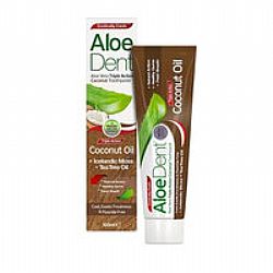 Optima Aloe Dent Triple Action Coconut Toothpaste Χωρίς Φθόριο με Γεύση Καρύδα, 100ml