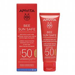Apivita Bee Sun Safe Κρεμα Προσώπου Κατά των Πανάδων & των Ρυτίδων με Χρώμα SPF50, 50ml