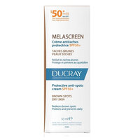 Ducray Melascreen SPF50+ UV Αντηλιακή Κρέμα Προσώπου για Καφέ Κηλίδες & Ξηρές Επιδερμίδες 50ml 