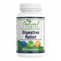 Natural Vitamins Digestive Relief Σύμπλεγμα Ενζύμων - 60 Κάψουλες