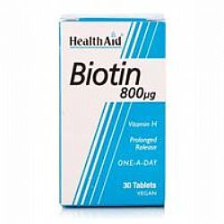 Health Aid Biotin 800mg (Vitamin H) tabs 30s