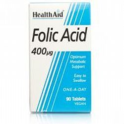Health Aid Folic Acid 400mg veg.tabs 90s