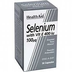 Health Aid Selenium 100mg With Vit E 400IU veg.caps 30s