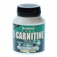 Health Aid L-Carnitine 500mg With Vit B6 & Chromium tabs 30s
