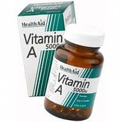 Health Aid Vitamin A 5000IU (Palmitate) Capsules 100s